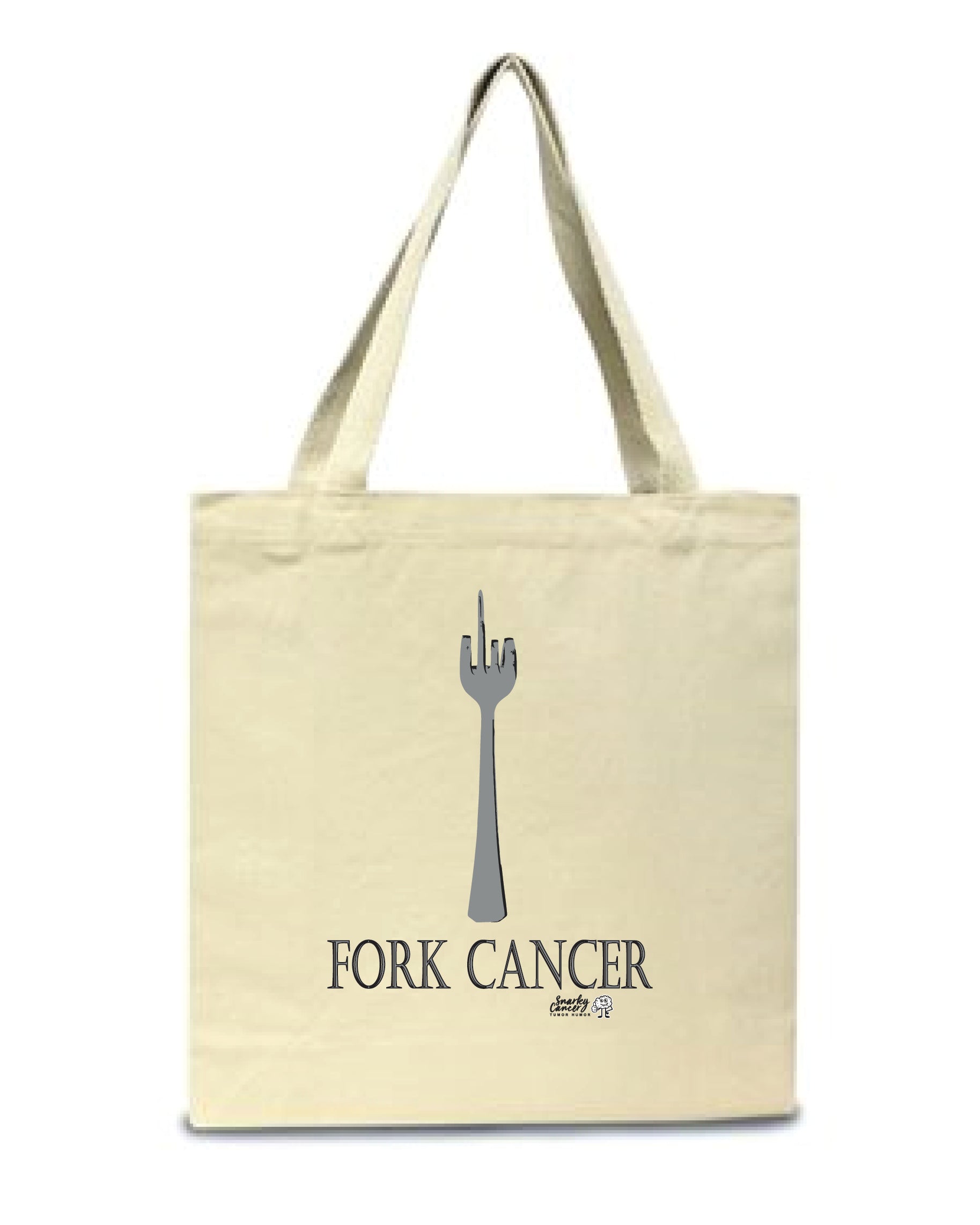 Fork Cancer Canvas Tote