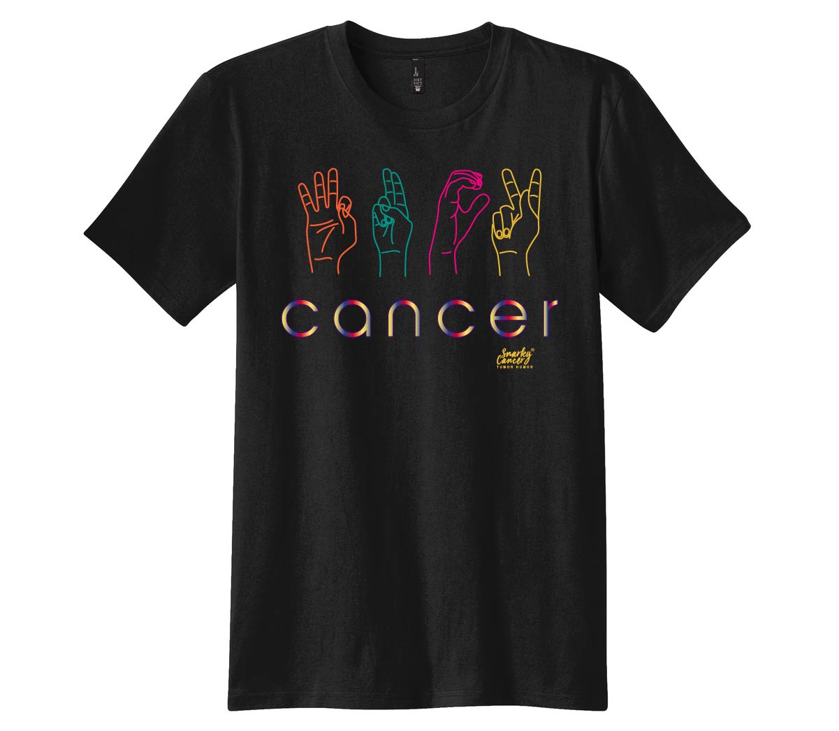 F Cancer ASL rainbow tee